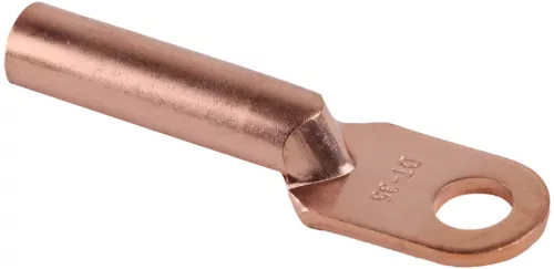 Tracon SZ-CL35 szigeteletlen hosszított réz szemes csősaru, 35mm2, M8, (d1=8,5mm, d2=8,5mm), ónozott elektrolitréz