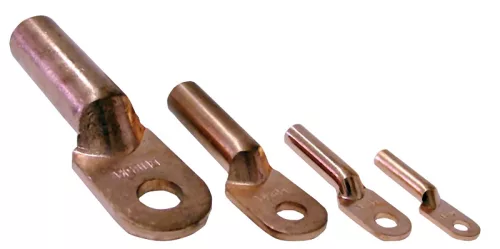 Tracon SZ-CL50 szigeteletlen hosszított réz szemes csősaru, 50mm2, M10, (d1=10mm, d2=10,5mm), ónozott elektrolitréz