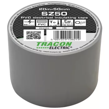 Tracon SZ50 PVC szigetelőszalag szürke 20m 50mm