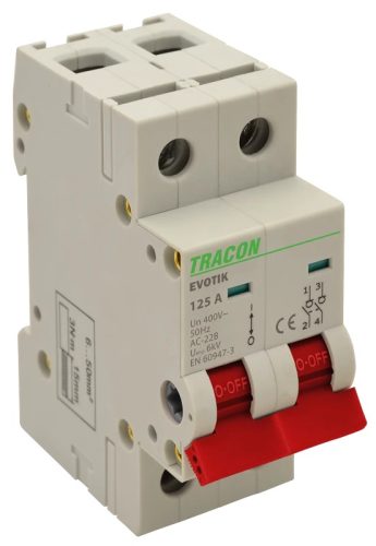 Tracon TIK2-100 moduláris leválasztó kapcsoló, 2P 100A