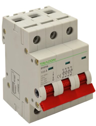 Tracon TIK3-125 moduláris leválasztó kapcsoló, 3P 125A