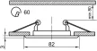 Tracon, TLC-2MC, beépíthető hidegtükrös matt króm spot lámpatest, MR16-es foglalattal, NEM állítható (FIX), (MAX 50W) D=82mm (Tracon TLC-2MC)