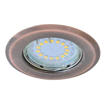   Tracon, TLC-2MR, beépíthető hidegtükrös matt réz spot lámpatest, MR16-es foglalattal, NEM állítható (FIX), (MAX 50W) D=82mm (Tracon TLC-2MR)