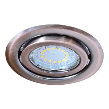   Tracon, TLC-6MR, beépíthető hidegtükrös matt réz spot lámpatest, MR16-es foglalattal, 30°-ban állítható, (MAX 50W) D=97mm (Tracon TLC-6MR)