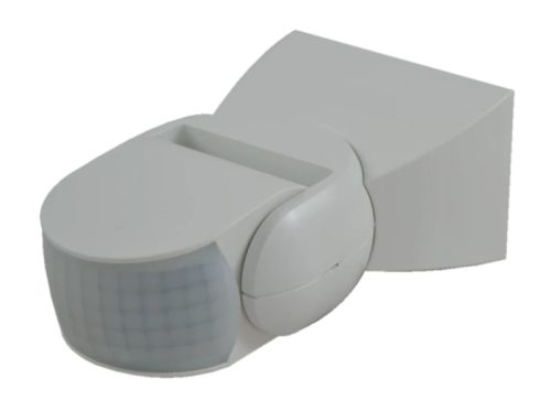 Tracon, TMB-115, kültéri oldalfali mozgásérzékelő, 180° érzékelési szög, 3-2000 Lux beállítható megvilágítás, 10mp-15p beállítható időkésleltetés, IP65, fehér (Tracon TMB-115)