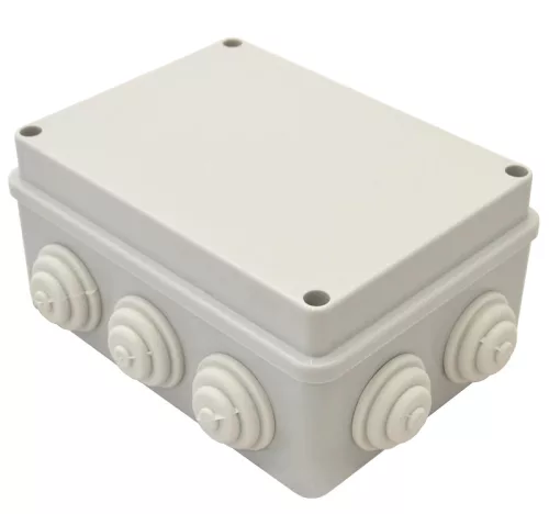 Tracon, TQBY15117, műanyag falon kivüli kötődoboz 150x110x70 lépcsős gumi átvezétővel IP44 világosszürke (Tracon TQBY15117)