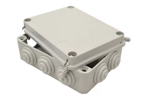 Tracon, TQBY19148, műanyag falon kivüli kötődoboz 190x145x80 lépcsős gumi átvezétővel IP65 világosszürke (Tracon TQBY19148)