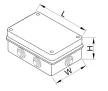 Tracon TQBY884 falon kívüli kötődoboz, 80×80×40 mm, IP44