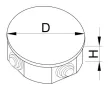 Tracon TQBYD70 falon kívüli kötődoboz, 70×40 mm, IP44