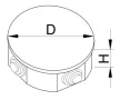 Tracon TQBYD85 falon kívüli kötődoboz, 85×45 mm, IP44