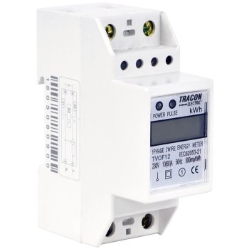   Tracon TVOF12 digitális fogyasztásmérő 1 fázis 10(60)A, 2 modul