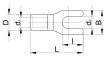 Tracon V1.5-3 szigeteletlen villás lemezsaru 1,5mm2, (d1=1,7mm, d2=3,7mm), ónozott elektrolitréz