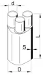 Tracon VE33816 háromágú gyantás végelzáró 3-erű 3×10–3×50 mm²