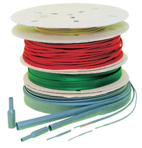 Tracon, ZS127P-D, zsugorcső, vékonyfalú, 12,7/6,4 mm, 2:1 zsugorodás , piros, 50 m-es (dobon) Tracon (ZS127P-D)