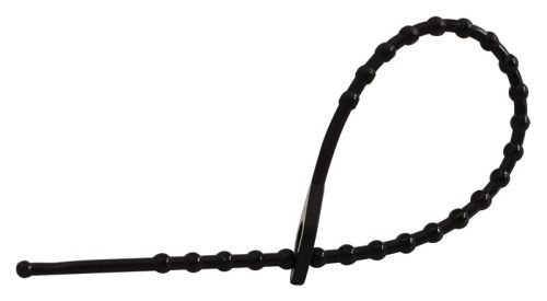 Tracon 120F-GY, Gyöngyös nyitható kábelkötegelő, fekete 120×1,3mm, D=6-25mm, PE
