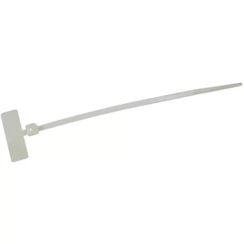 Tracon 120J Jelzőcímkés kábelkötegelő, natúr, 110×2,5mm, D=1-20mm, PA6.6, (a×b=8×25mm)