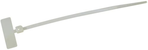 Tracon 120J, Jelzőcímkés kábelkötegelő, natúr 110×2,5mm, D=1-20mm, PA6.6, (a×b=8×25mm)