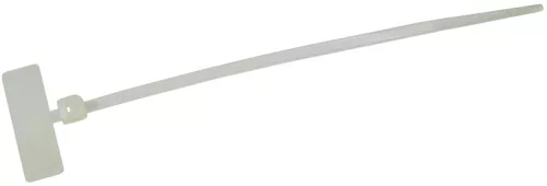 Tracon 120J Jelzőcímkés kábelkötegelő, natúr, 110×2,5mm, D=1-20mm, PA6.6, (a×b=8×25mm)