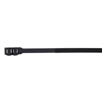 Tracon 132-12 PA12 kábelkötegelő, UV-álló, fekete, 132×9mm, D=4-27mm, PA12