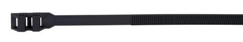 Tracon 180-12, PA12 kábelkötegelő, UV-álló, fekete 180×9mm, D=5-45mm, PA12
