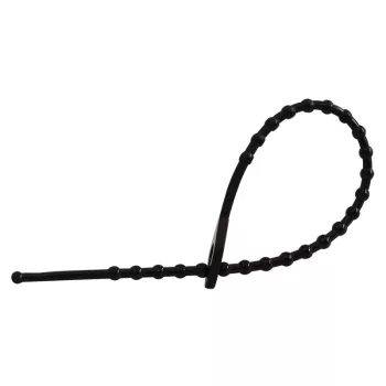 Tracon 180F-GY Gyöngyös nyitható kábelkötegelő, fekete, 180×2mm, D=8-45mm, PE