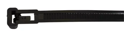 Tracon 181-NY Nyitható kábelkötegelő, fekete, 200×7.6mm, D=10-50mm, PA 6.6