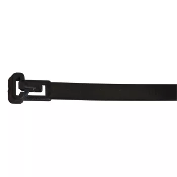 Tracon 261-NY Nyitható kábelkötegelő, fekete, 250×7.6mm, D=10-65mm, PA 6.6