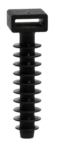 Tracon 5458 Beüthető kábelkötegelő tipli, UV-álló, fekete, d=8mm, A=10,6×3,1mm, PA6.6