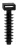 Tracon 5458 Beüthető kábelkötegelő tipli, UV-álló, fekete, d=8mm, A=10,6×3,1mm, PA6.6