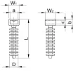 Tracon 5458 Beüthető kábelkötegelő tipli, UV-álló, fekete, d=8mm, A=10,6×3,1mm, PA6.6