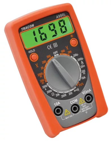 Tracon A880L, Digitális multiméter DCV,ACV,DCA,OHM,diode check,signal