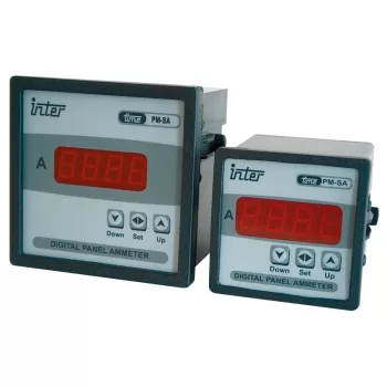   Tracon ACAMD-P-72, Digitális ampermérő áramváltós méréshez relékimenettel 72×72mm, 5A AC
