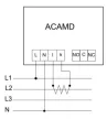 Tracon ACAMD-P-96, Digitális ampermérő áramváltós méréshez relékimenettel 96×96mm, 5A AC