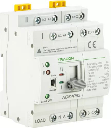 Tracon ACS4P63 Automata választókapcsoló 230 V AC, 63A, 50/60 Hz