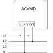 Tracon ACVMD-72-500, Digitális 1 fázisú váltakozó áramú voltmérő, direkt 72×72mm, 500V AC
