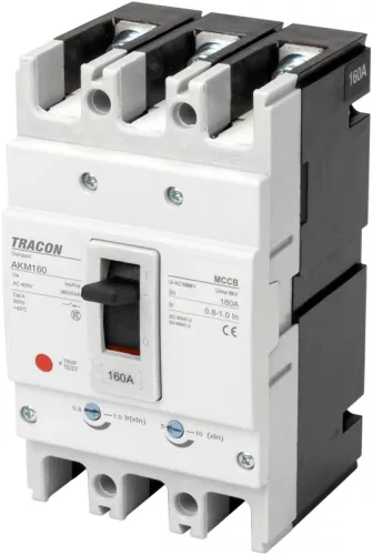 Tracon AKM1-40, Kompakt megszakító 3P,40A,Ir=(0,8-1,0)In, 400/415V, 50/60Hz, Icu=36kA, Ics=25kA