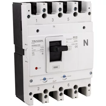   Tracon AKMN4-630 Kompakt megszakító 4P,630A,Ir=(0,8-1,0)In,400/415V, 50/60Hz, Icu=50kA, Ics=35kA