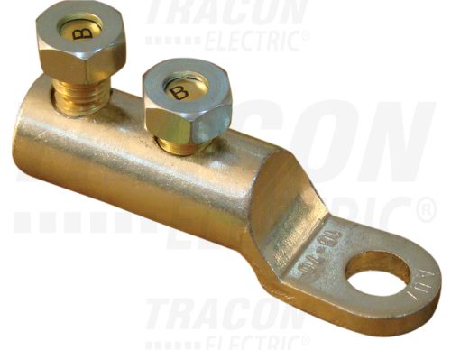 Tracon AS16-70CS12, Szakadófejes csavaros alumínium szemes csősaru 16-70mm2, 2×M12