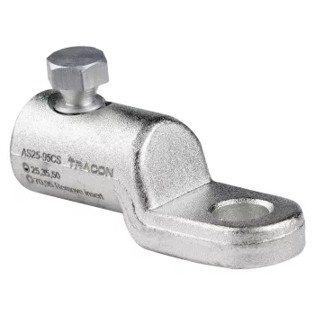 Tracon AS25-95CS szakadófejes csavaros alumínium szemes csősaru 25-95 mm² 1×M13