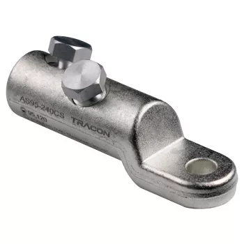 Tracon AS95-240CS szakadófejes csavaros alumínium szemes csősaru 95-240 mm² 2×M19