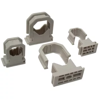 Tracon BCSV-4 sorolható kábel- és csőrögzítő bilincs, szürke, d=19-26mm, PA6.6