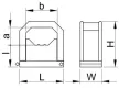 Tracon BCSV-4, Kábel- és csőrögzítő, sorolható, szürke d=19-26mm, PA6.6