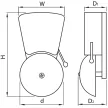 Tracon BELL8S, Kis fali csengő 8 V, 50 Hz, 0,33 A, 65 dB