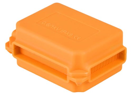 Tracon BOXW1 Vízálló műanyag doboz, narancssárga 41x28x19mm, IPX8