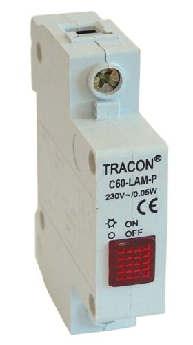 Tracon C60-LAM-P-L, Sorolható ledes jelzőlámpa, piros 230V, 0,6 W