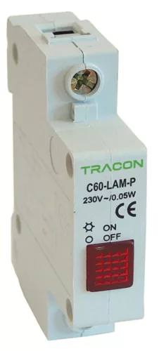 Tracon C60-LAM-P-L, Sorolható ledes jelzőlámpa, piros 230V, 0,6 W