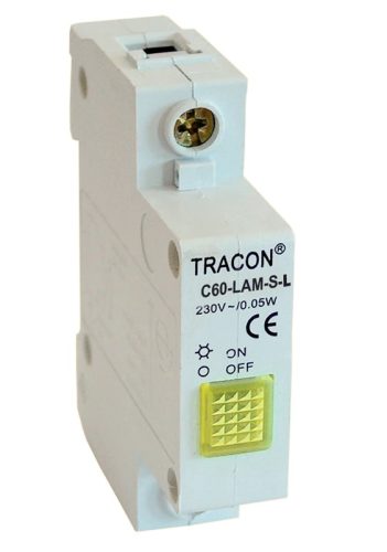 Tracon C60-LAM-S-L, Sorolható ledes jelzőlámpa, sárga 230V, 0,6 W