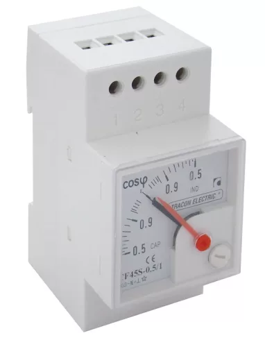 Tracon CF45S-0,5/1, Sínre pattintható analóg teljesítménytényező mérő 230V/5A