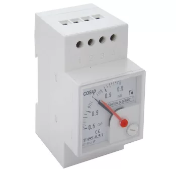   Tracon CF45S-0,5/3, Sínre pattintható analóg teljesítménytényező mérő 400V/5A