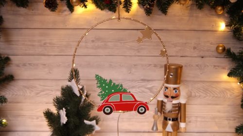 Tracon CHRHC10WW LED karácsonyi ablakdísz,csillag,autó,elemes Timer 6+18h, 10LED, 3000K, 2xAA ( CHRHC10WW )